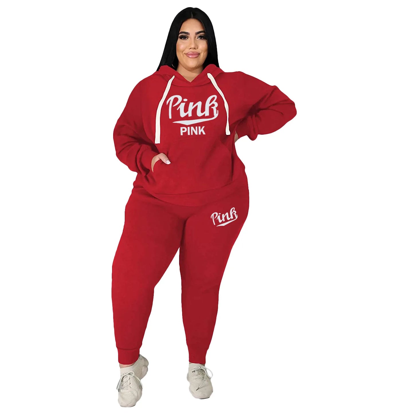 Plus Size Winter Hoodie Set