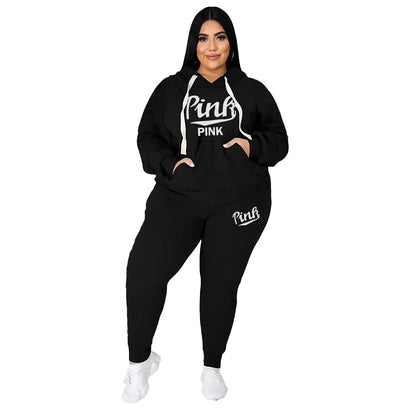 Plus Size Winter Hoodie Set