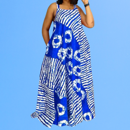 Plus Size Sleeveless Boho Maxi Dress