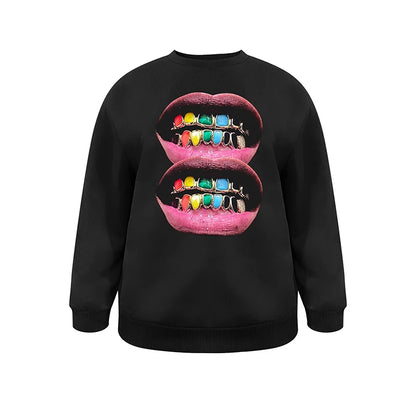 Plus Size Graphic Print Sweatshirt