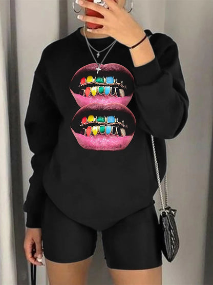 Plus Size Graphic Print Sweatshirt