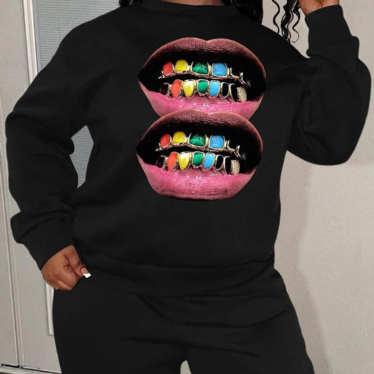 Plus Size Graphic Print Sweatshirt