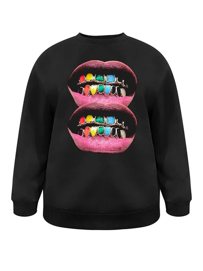 Plus Size Graphic Print Sweatshirt